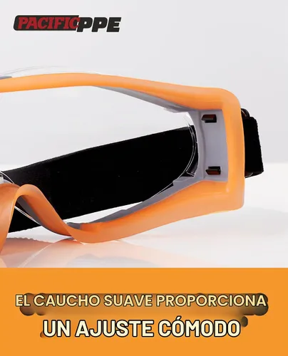 Vista 3 de PACIFIC PPE Gafas de seguridad, antivaho y antiarañazos