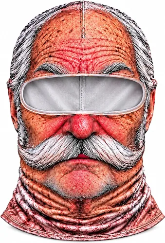 Vista 9 de Realistic Funny Ski Mask for Men Women, Old Man Frosty Face Ski Mask #A3