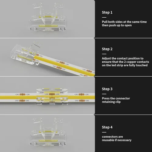 Vista 7 de PAUTIX COB - Tira de luces LED blancas de 5000 K, 20 pies/20.0 ft, cinta LED flexible CRI90+, DC24V para proyectos de iluminación de bricolaje