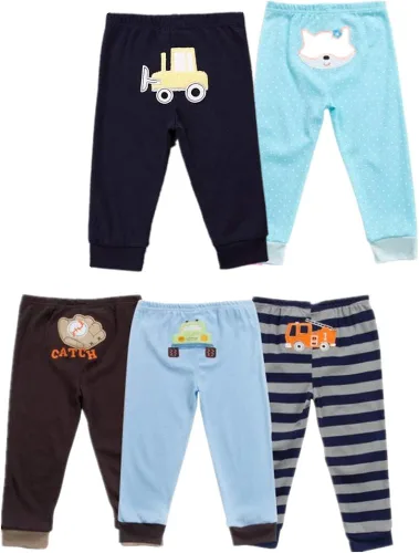 Vista 3 de Monvecle - Conjunto de pantalón corto y pantalón largo unisex para recién nacido