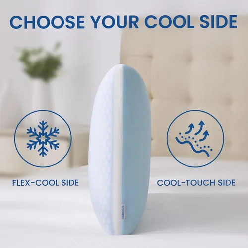 Vista 3 de Almohada de espuma viscoelástica triturada de enfriamiento Relleno triturado azul
