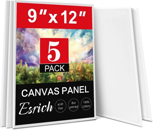 Vista 11 de ESRICH Tableros de lona para pintura, paquete de 15 lienzos de 4 x 4, 100% algodón, pequeños lienzos imprimados sin ácidos, mini paneles de lienzo