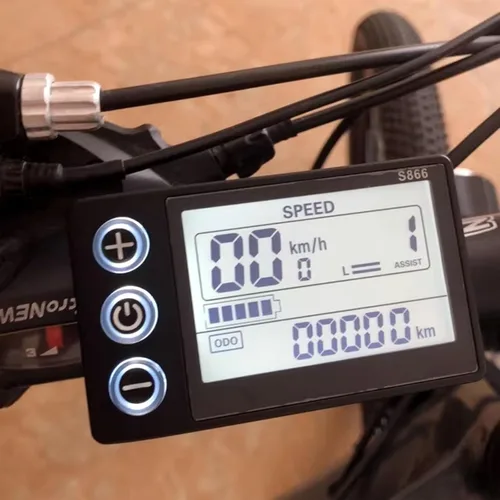 Vista 9 de Medidor de pantalla LCD de bicicleta eléctrica S866, 24V 36V 48V Ebike Pantalla LCD Panel de control inalámbrico Velocímetro de bicicleta odómetro