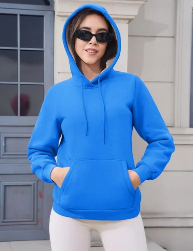 Vista 36 de MAGCOMSEN Sudaderas con capucha para mujer, con forro de sherpa, de vellón, para invierno, cálido, pesado, de algodón, con bolsillo