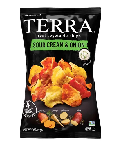 Vista 13 de Terra Chips de verduras, chips azules con sal marina, 5 onzas (paquete de 12)
