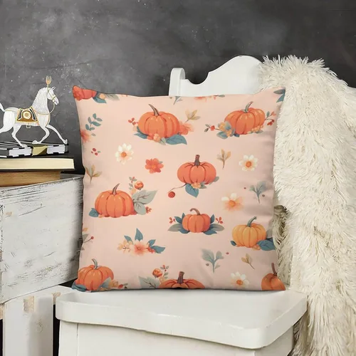 Vista 17 de Fundas cuadradas decorativas de Acción de Gracias, diseño de pájaros, flores, decoración del hogar, 12 x 12 pulgadas, otoño, Acción de Gracias