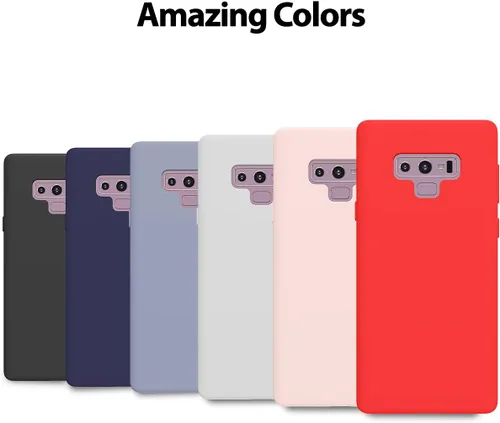 Vista 7 de GOOSPERY Funda de silicona líquida para Samsung Galaxy Note 9 (2018) Jelly Rubber Bumper Case con forro de microfibra suave - Negro
