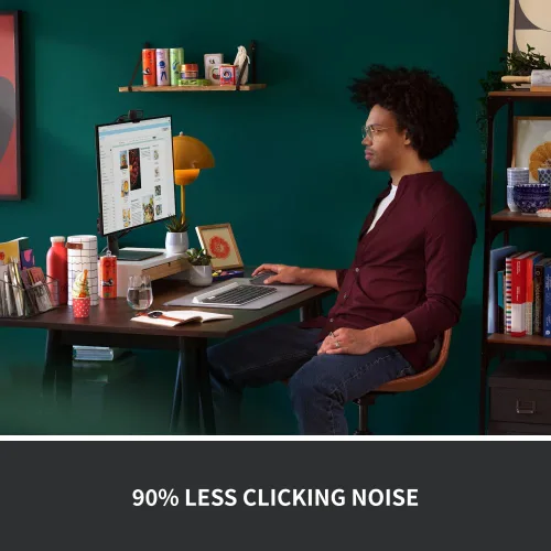 Vista 4 de Logitech Signature M550L - Mouse inalámbrico de tamaño estándar, clic silencioso, conexión Bluetooth o USB, compatible con Windows, MacOS, Linux