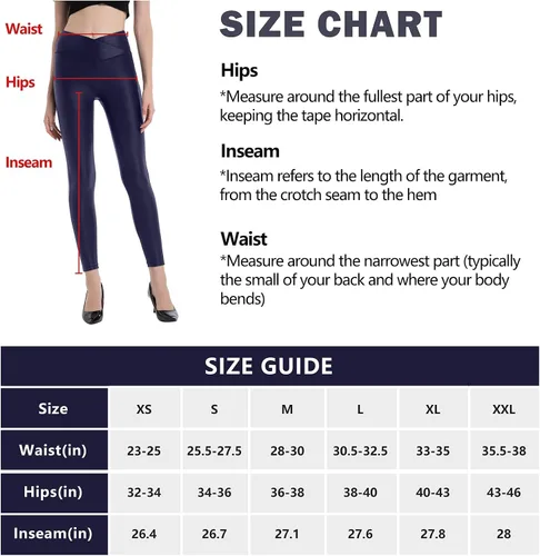 Vista 6 de HARTPOR Leggings de piel sintética para mujer, elásticos, de cintura alta, brillantes, pantalones de cuero, leggings de piel de piel sintética