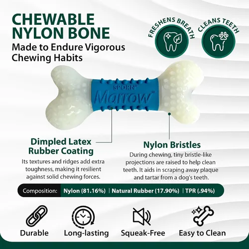 Vista 14 de Sporn Yuppie - Juguete dental para cachorros, masticable de médula, pequeño, blanco, (33810)