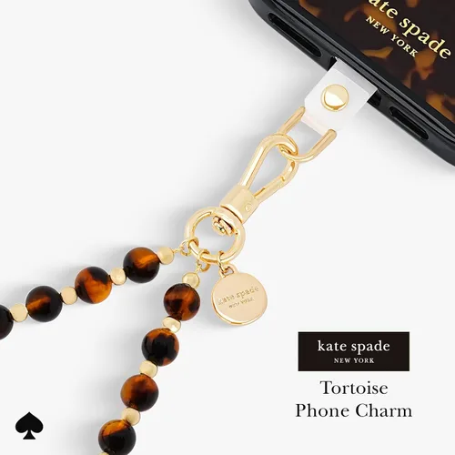 Vista 2 de kate spade new york Correa de muñeca con dije de teléfono con tarjeta de Cuenta de tortuga