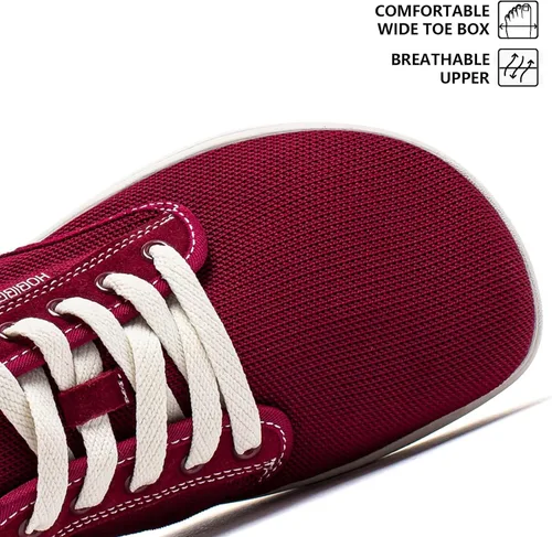 Vista 2 de HOBIBEAR - Zapatillas minimalistas descalzas para hombre y mujer, suela plana, ancho tenis de moda.