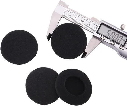 Vista 4 de RMISODO Almohadilla de espuma de 2 pulgadas compatible con auriculares Sony Sennheiser Philips, 5 pares, color negro