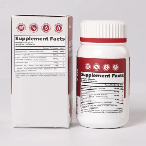Vista 9 de Berberina HCL de 500 mg con canela de Ceilán, soporte metabólico 5 en 1 con BioPerine®, ALA y cromo, apoyo energético y bienestar, 60 cápsulas