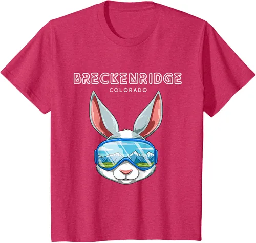 Vista 69 de Breckenridge Colorado USA - Camiseta de esquí y snowboard de conejo, Negro, S