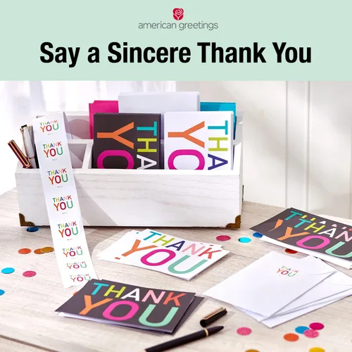 Vista 5 de American Greetings Tarjetas de agradecimiento con sobres, iconos de bebé (50 unidades)
