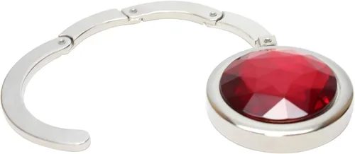 Vista 2 de Gancho plegable de cristal para bolso de mano con espejo granate, Rojo