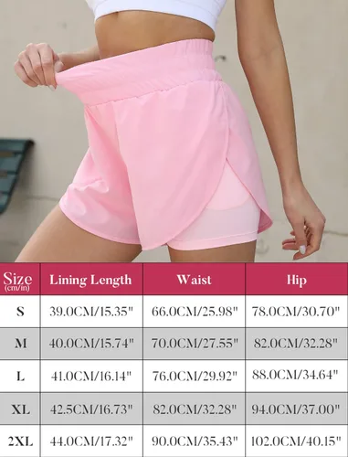 Vista 6 de Famulily Lindos pantalones cortos deportivos para mujer, de cintura alta, para correr, casual, gimnasio, entrenamiento, con bolsillos