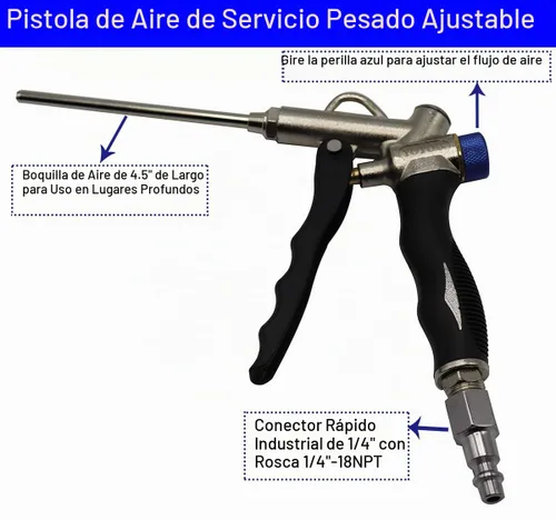 Vista 4 de YOTOO Kit de accesorios para compresor de aire, kit de manguera de aire resistente de 1/4 pulgadas x 25 pies con medidor digital de inflado