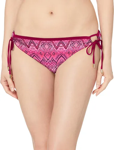 Vista 49 de La Blanca Parte inferior de bikini hipster con lazo lateral para mujer Negro/ Luces de la ciudad