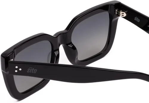 Vista 4 de SITO SHADES Harlow - Lentes de sol polarizados cuadrados con diseño de ojo de gato para mujer, diseño retro, festival, moda, concierto, protección