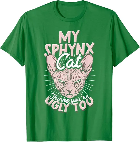 Vista 25 de My Sphynx Cat Thinks You're Ugly Too Pet Hairless Cat Sphynx T-Shirt Asphalt Grey