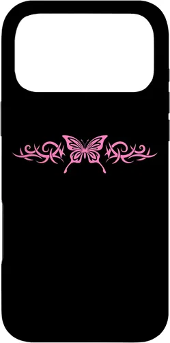 Vista 22 de Pink Butterfly Tattoo Harajuku Grunge Egirl y2k Aesthetic Case for iPhone 17