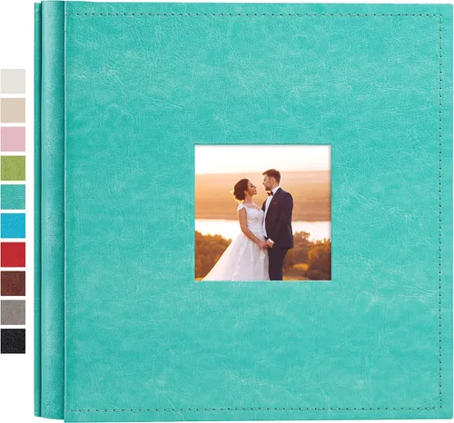 Vista 28 de potricher Álbum de fotos pequeño de 4 x 6 pulgadas, 100 fotos, cubierta de cuero, libro de fotos con 100 bolsillos horizontales para familia, boda