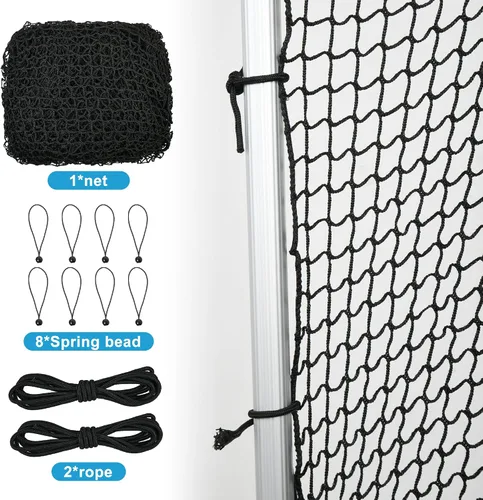 Vista 3 de Red de golf de nailon de 10 a 50 pies, red de golpeo de fácil configuración con cuerda y hebilla elástica, red de golf resistente, red deportiva