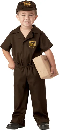 Vista 2 de California Costumes - Disfraz para niños pequeños de chófer de Ups, talles 2 - 3