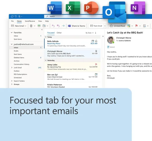 Vista 5 de Microsoft Office Home & Business 2024 Classic Desktop Apps: Word, Excel, PowerPoint, Outlook and OneNote One-Time Purchase for 1 PC/MAC