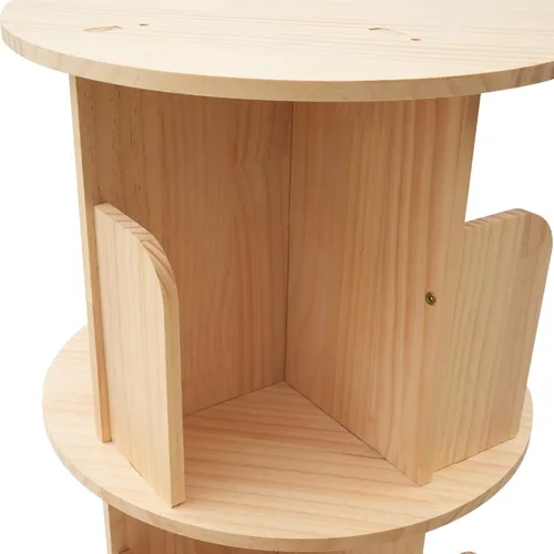 Vista 6 de Estantería giratoria de 1 nivel con 360 niveles para almacenamiento de pie para niños, organizador multifuncional, estantería giratoria, estantería