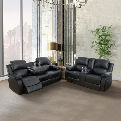 Vista 7 de Beverly Fine Furniture Alpine - Juego de sillón reclinable para sala de estar, sofá de dos piezas, color jengibre