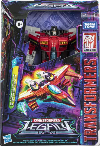 Vista 4 de Transformers Toys Generations Legacy Voyager Armada Universe Starscream - Figura de acción para niños de 8 años en adelante, 7 pulgadas