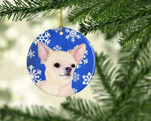 Vista 122 de Caroline's Treasures Cavalier Spaniel - Adorno de cerámica para colgar en el árbol de Navidad, para el hogar, Navidad, fiestas, regalo, 3 pulgadas