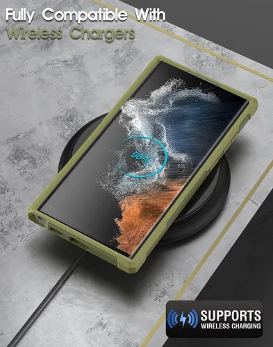 Vista 5 de Poetic Neon Series - Funda compatible con Galaxy S22 Ultra 5G de 6.8 pulgadas, doble capa, resistente, resistente, ligera, delgada, a prueba