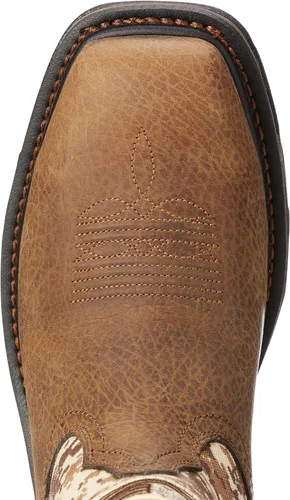 Vista 4 de Ariat Botas de trabajo Workhog Patriot con punta de acero para hombre, Marrón