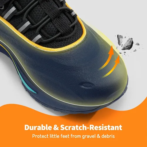 Vista 4 de DREAM PAIRS Zapatos deportivos para niños y niñas, para correr, atléticos, protectores, para caminar, serie Durastep para niños pequeños y grandes