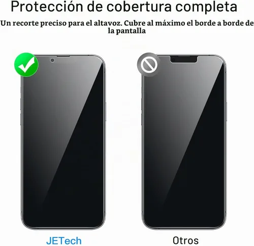 Vista 4 de JETech Protector de pantalla de privacidad para iPhone 13 Pro Max, paquete