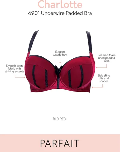 Vista 5 de Parfait - Brasier Charlotte 6901 con relleno y aros