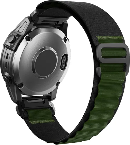 Vista 26 de Correa de reloj de nylon de ajuste rápido de 22 mm para Garmin Fenix 8/E/7/7 Pro/6/6 Pro/5/5 Plus(47mm), Epix Pro Gen 2 47mm, Forerunner