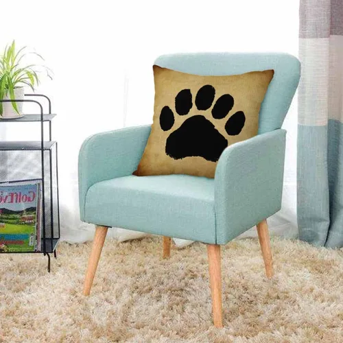 Vista 2 de AOYEGO Funda de almohada con estampado de pata de oso, garras de huellas, evidencia de hallazgo de animales del bosque, funda de almohada grande