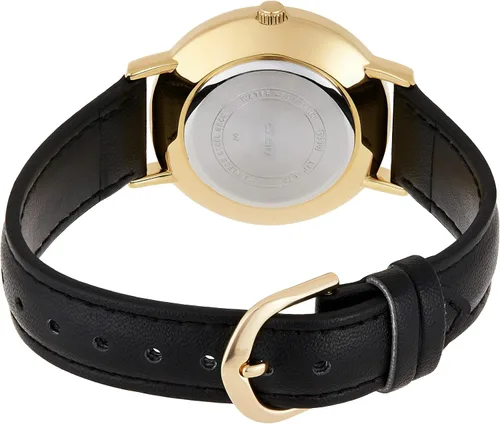 Vista 2 de Casio LTP-VT01GL-1B nuevo reloj analógico original para mujer correa de cuero negro LTP-VT01