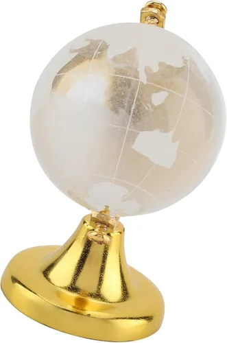 Vista 8 de Bola mágica redonda de la esfera del mundo del globo de la tierra bola de cristal con soporte Decoración de arte para el hogar Oficina Decoración