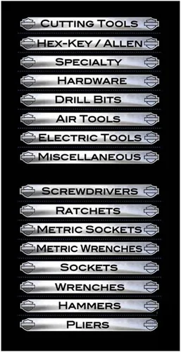 Vista 2 de Harley-Davidson Magnetix CG47000 - Imanes de identificación para caja de herramientas, paquete de 16
