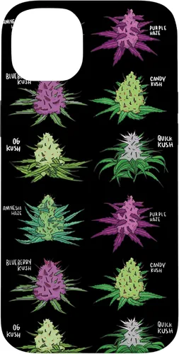 Vista 15 de Weed Pattern Kind of Weed Pot Stoner Marihuana Cannabis Leaf Case para iPhone 17