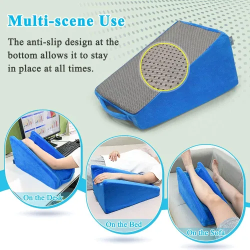 Vista 6 de Almohada de elevación de brazo con cuña para elevar el brazo después de la cirugía, almohada de muñeca rota, codo para dormir, almohada de apoyo