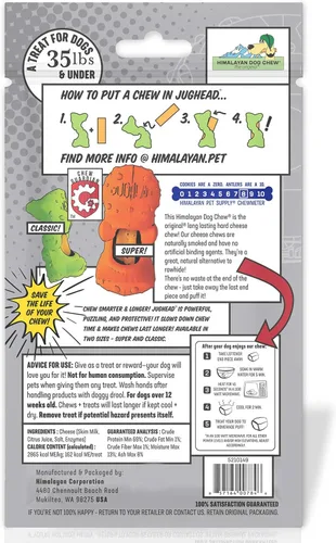Vista 2 de Himalayan Pet Supply Jughead Classis Cheese Chew Insert, 100% natural, de larga duración, sin gluten, golosinas saludables y seguras para perros