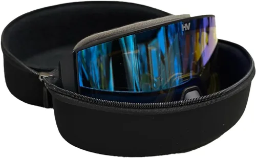 Vista 9 de HeatWave Gafas de nieve con calefacción, batería eléctrica para actividades invernales, lente antiniebla doble para moto de nieve, esquí, snowboard