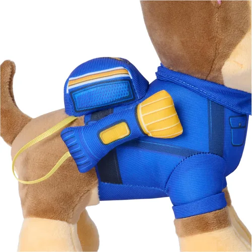 Vista 4 de Paw Patrol: Búsqueda y rescate Chase, juguete de peluche con accesorio
